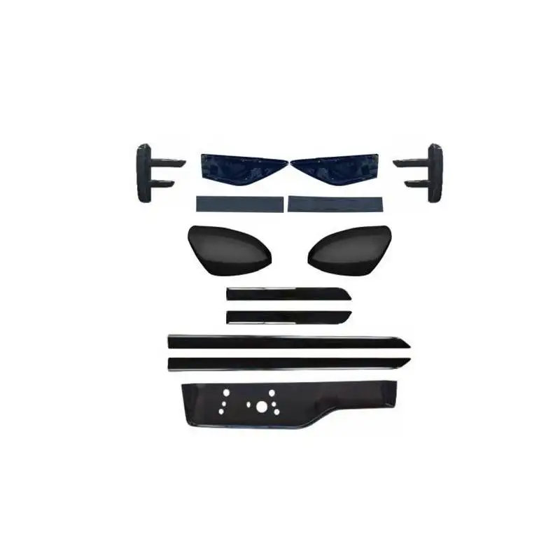 FRP Upgrade New High Quality Black Front Body Kit Plug Play Bolt-On Bumper Grille