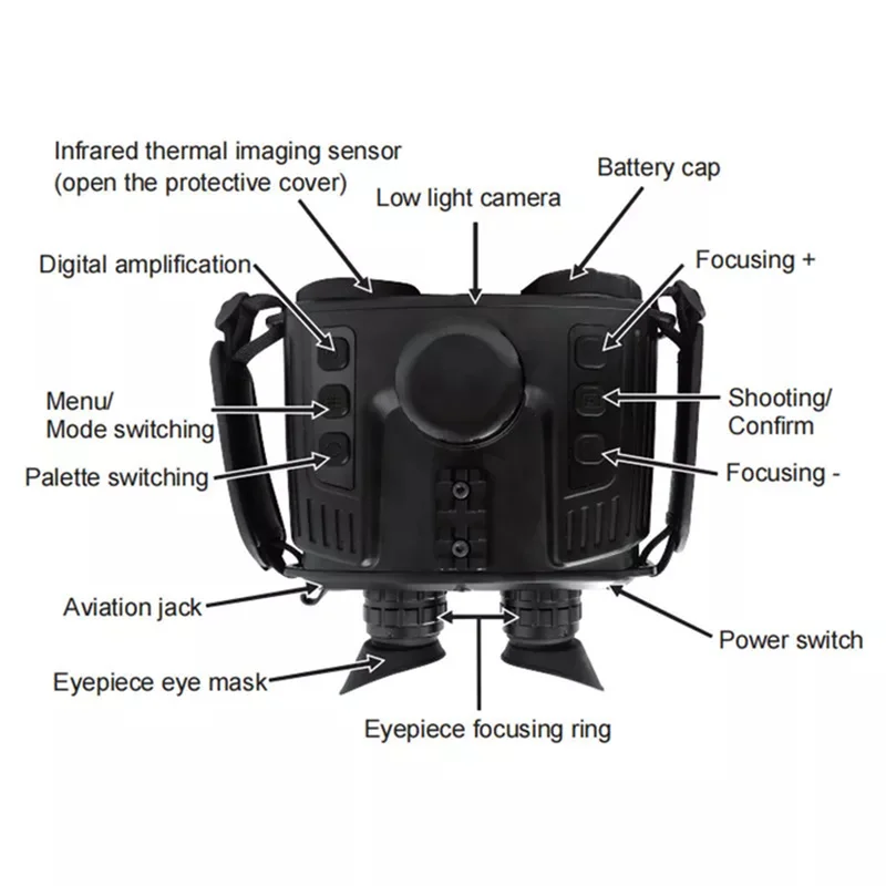 384x288 Digital Monocular 2500m Range Infrared Night Vision Binoculars For Hunting Telescope HT-680