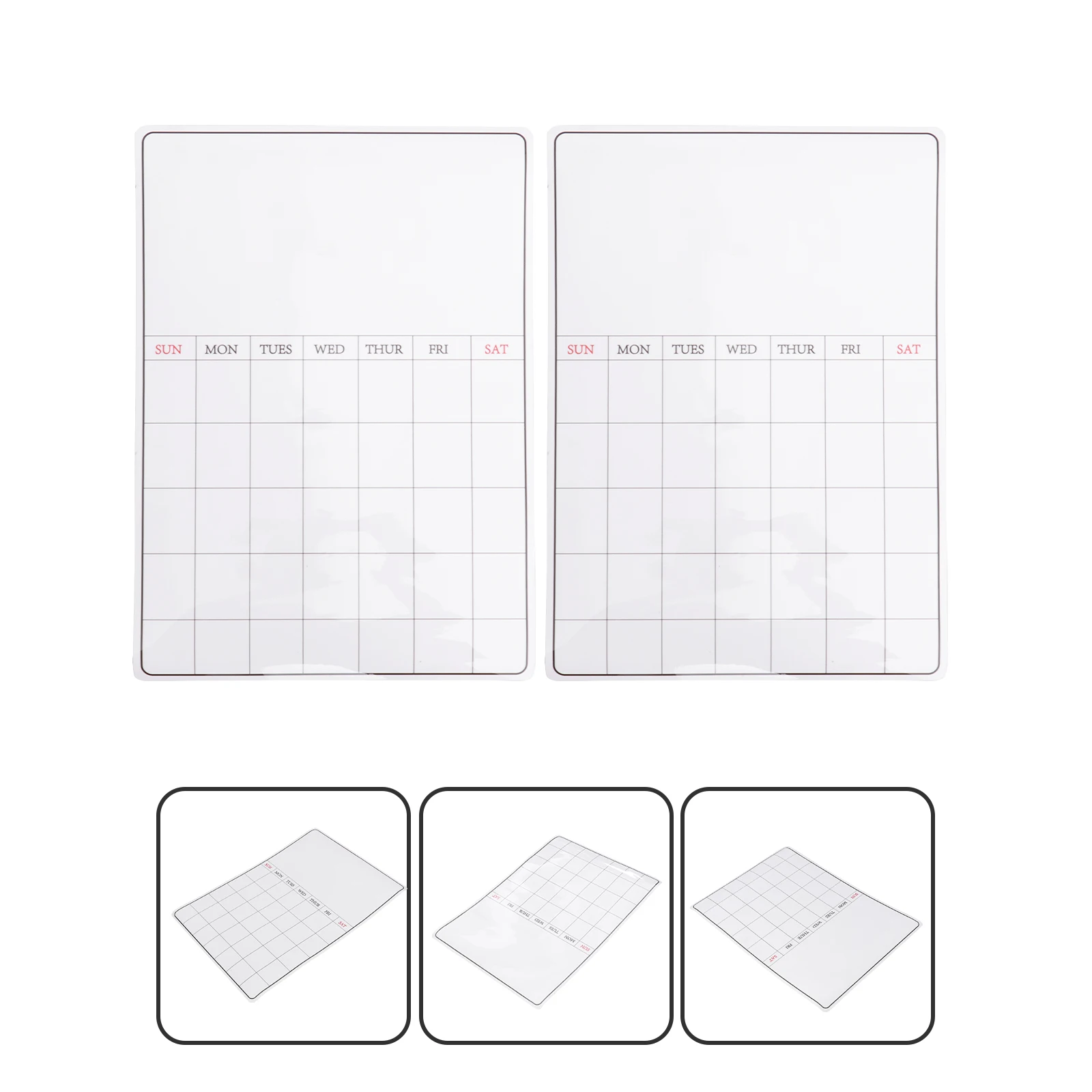 

2pcs Magnetic Schedule Board Eco friendly Reusable Fridge Message Reminding Board Erasable Note Planner Household