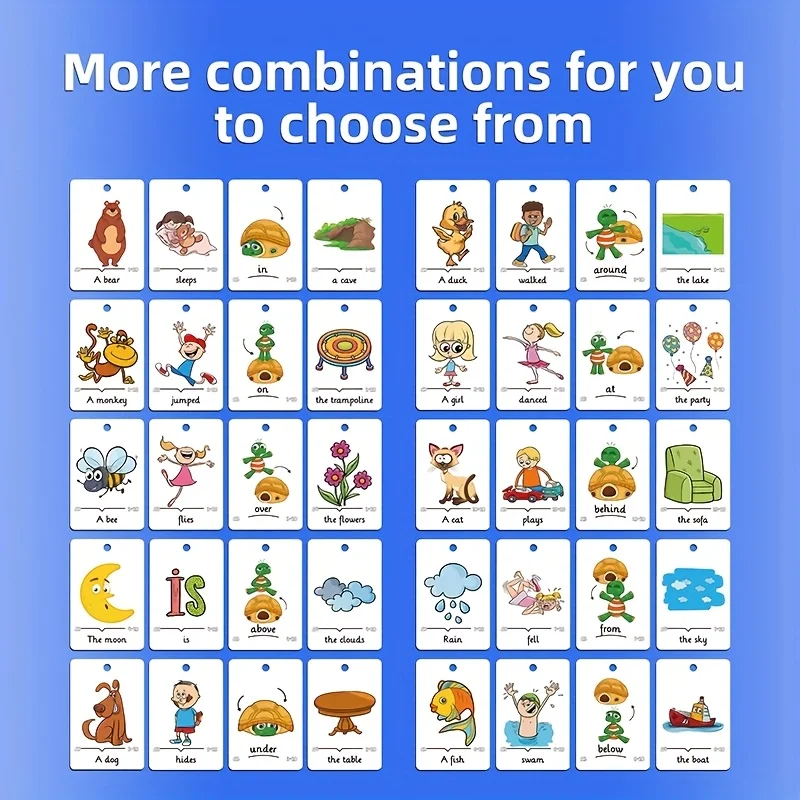 280PCS educational learning tools, interactive cartoon educational cards, classroom educational toys