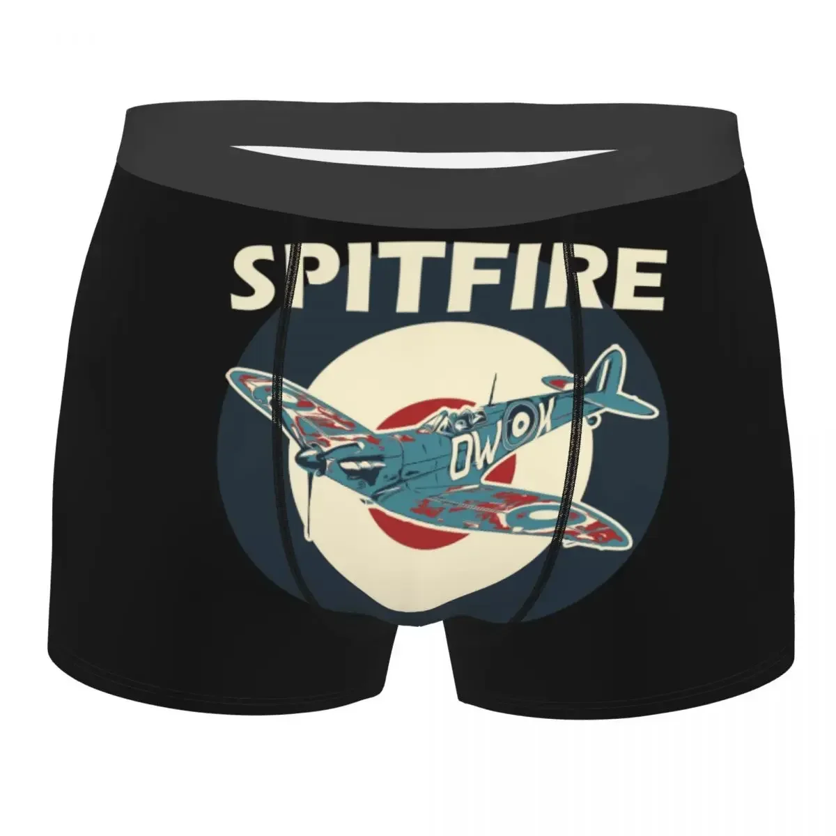 

Custom RAF Spitfire Aircraft Roundel WW2 War Plane Boxers Shorts Panties Underpants Breathable Supermarine Airplane Underwear