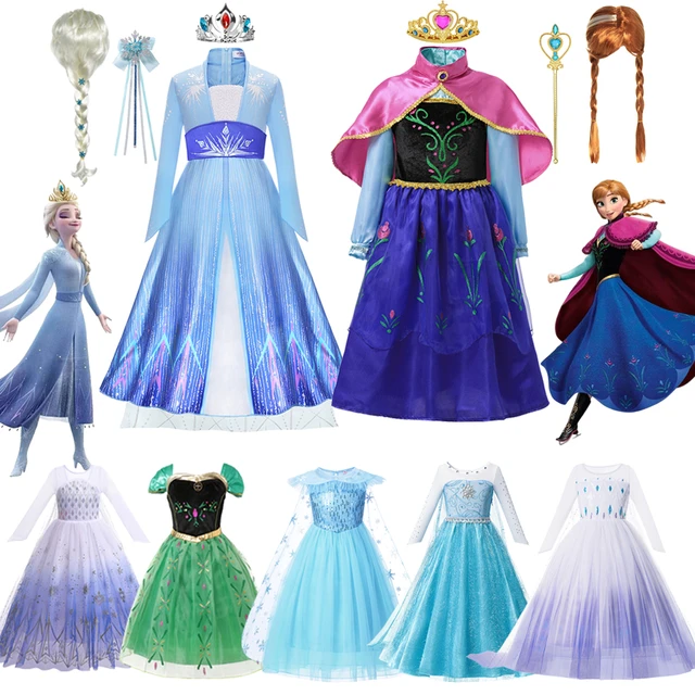 Disney vestido de Frozen para ninas disfraz de Elsa Anna reina de las Nieves fiesta de carnaval baile de graduacion ropa de princesa AliExpress