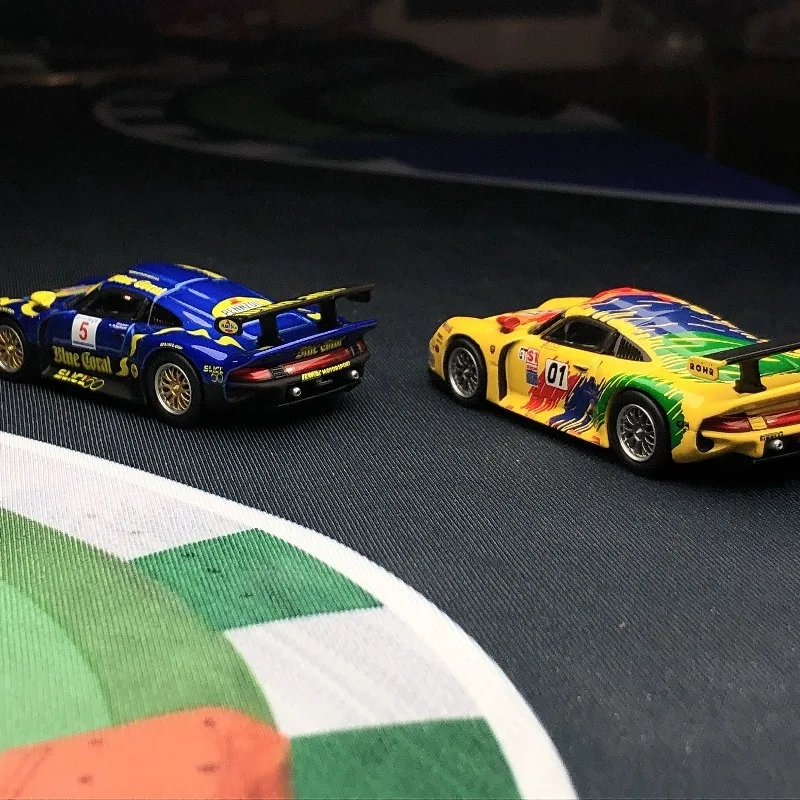 سباركي 1/64 911 GT1 المرجان الأزرق و 1997 ROHR سباق لعبة معدنيّة سيارة دييكاست نموذج معدني الهدايا