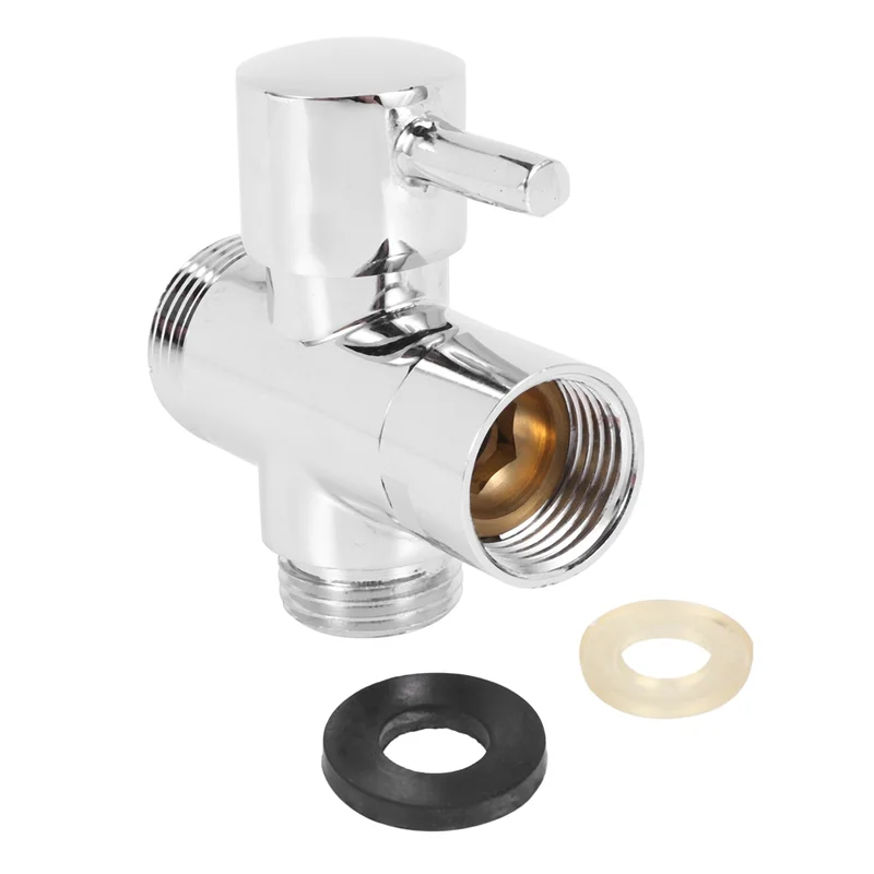

A50I SOLID Diverter 3-Way Diverter Valve All 1/2 Inch IPS Shower System Spare Part, Copper Chrome Plating