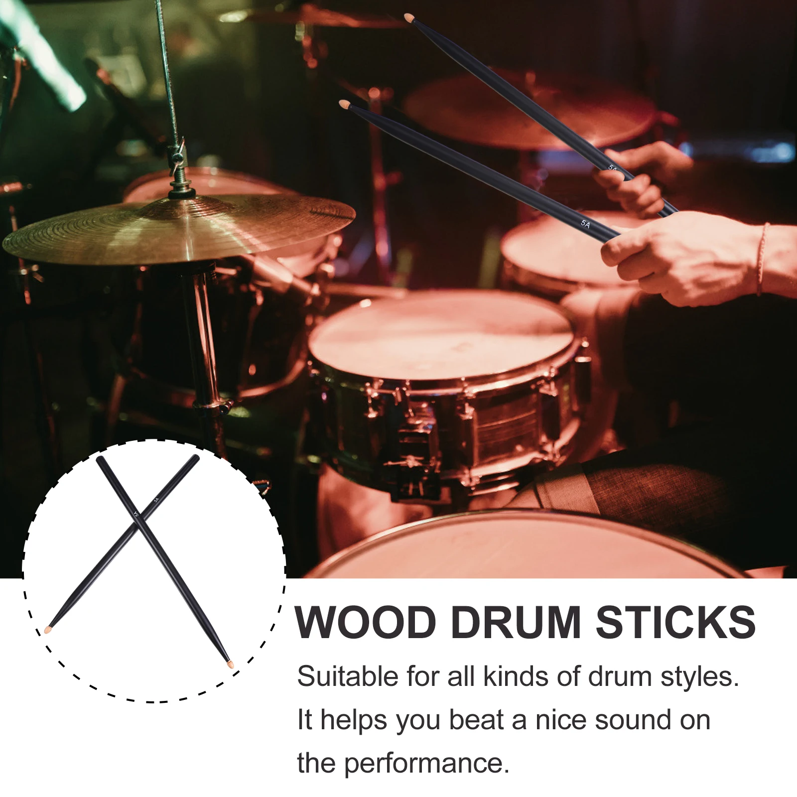 

Drumsticks Hammer Instruments Supply Practical Percussion Tool Wood Light Human Body Professional