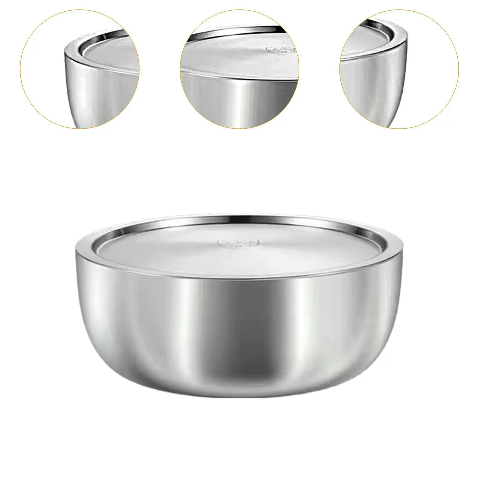 Stainless Steel Basin with Lid Large Space Saving Heavy Duty Thicken Kitchen