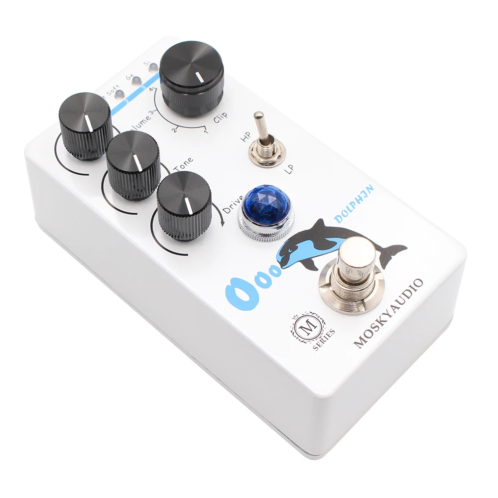 NEW MOSKYAUDIO DOLPHIN Guitar Ultimate Drive Distorton Effects Pedal True Bypass Function Guitar Effects Processor Accessories