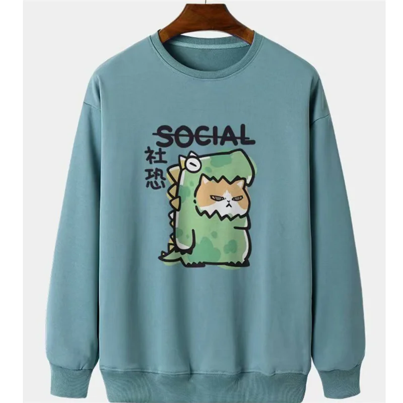 Cute Cats Pattern Sweatshirt Spring Autumn Fashion Casual Long Sleeve Men Women 3D Printed Hoodies Loose Harajuku Pullovers Tops