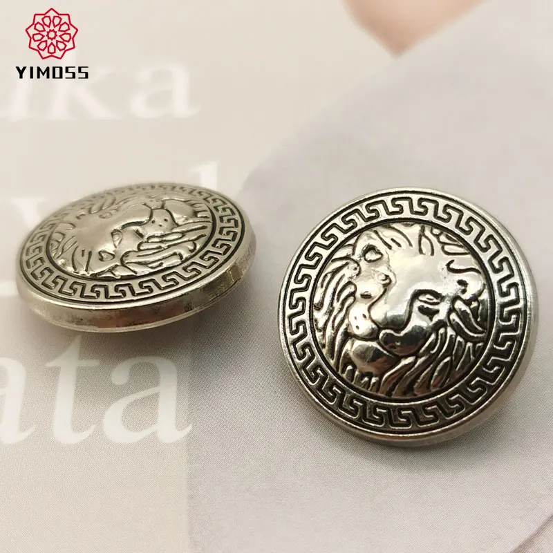 Retro Metall knöpfe Löwenkopf Muster Näh knöpfe für Kleidung Mantel DIY Näh zubehör Luxus Schnalle neu 6 stücke 18/22/25mm – Detail 3
