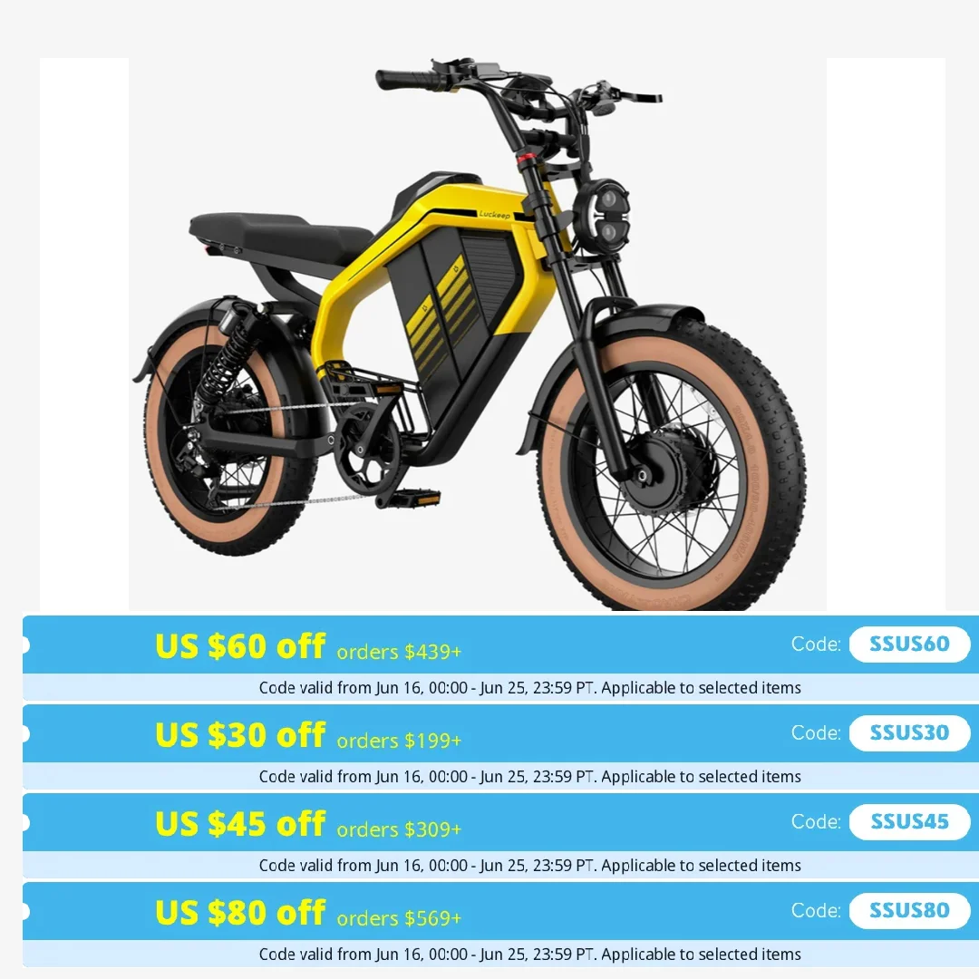 

LUCKEEP M5 Ultra 20" Electric Dirt Motorbike 1000W*2 Dual Motors 52V 20Ah+20Ah Battery