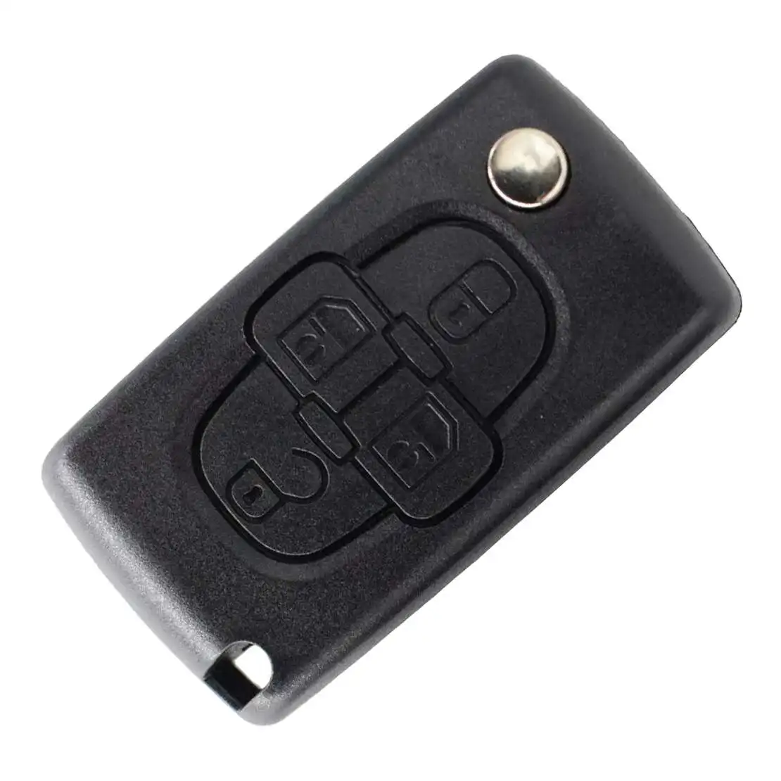 4 Buttons Remote Flip Key Fob Case Shell VA2 Blade Fit for Peugeot 807 1007 Citroen C8 2005 2006 2007 2008 2009