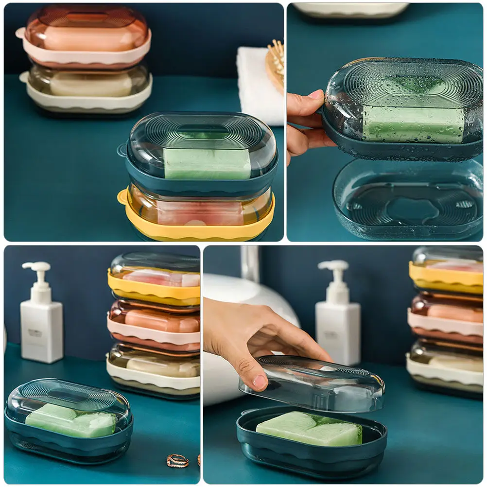 

Набор из 2-х контейнеров для мыла с дренажем, съемные, для ванной, кухни, душа, для хранения и слива воды