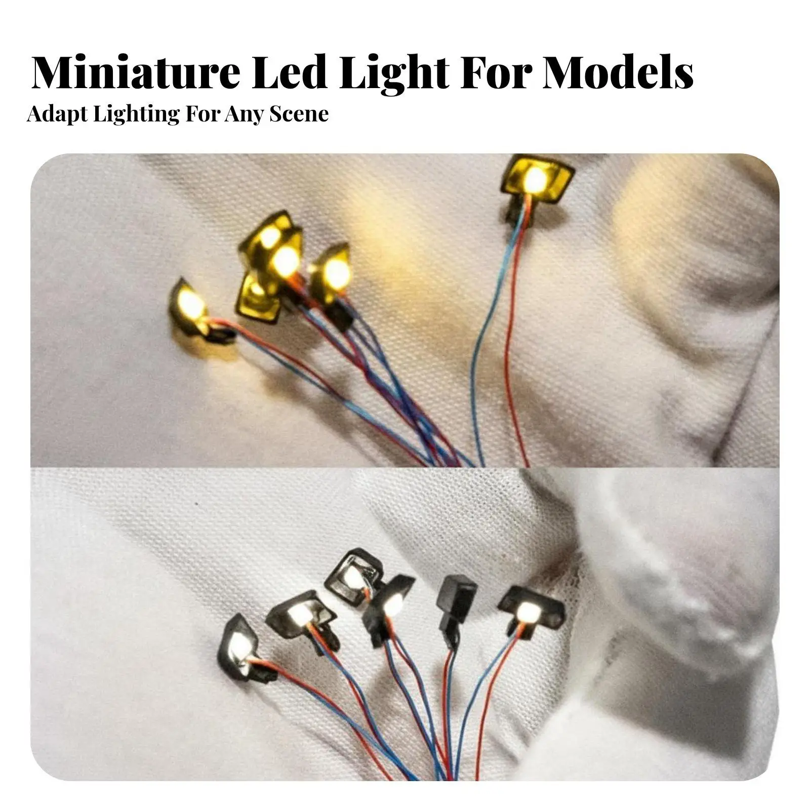 LED Model Focused Light 3V Low Voltage 1/87 Scale Lamp DIY Micro Landscape Light