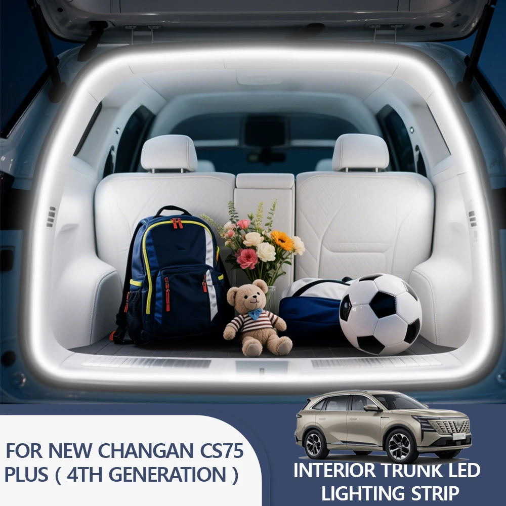 

FOR NEW CHANGAN CS75 PLUS Rear Trunk LED Light Bar Strips Trunk Interior Decorative Lamp Strip Luggage Atmosphere Light