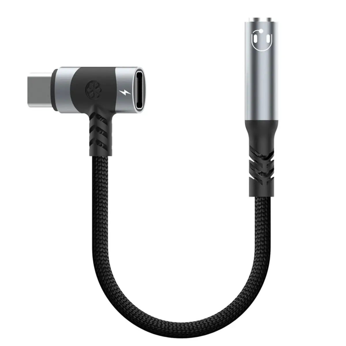 (A99Z] 2-in-1 USB C to 3.5mm Audio Adapter 100W PD Fast Charging Aux Mic Jack for Smartphone Tablet