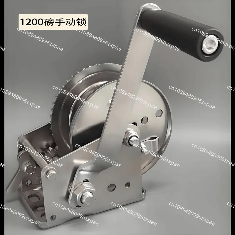 304 Stainless Steel Two-way Self-locking Hand Crank Manual Winch