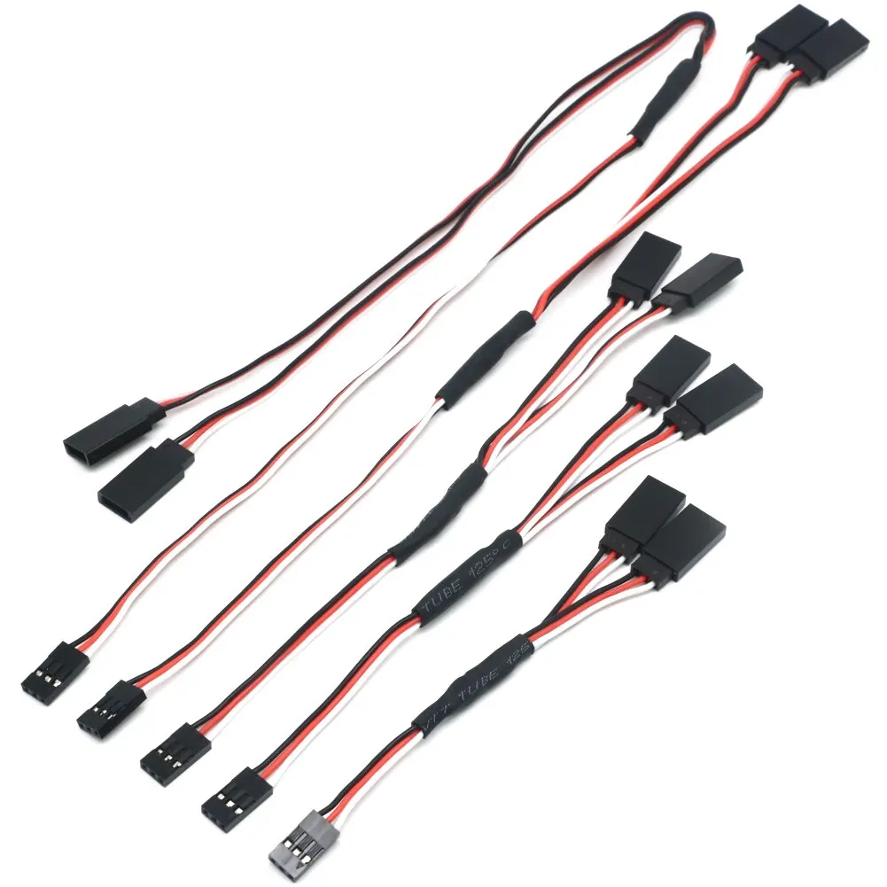 10-100pcs100/150/200/300/500mm RC Servo Y Extension Cord Cable Lead Wire For RC Servo JR Futaba RC Airplane Helicopter Car DIY