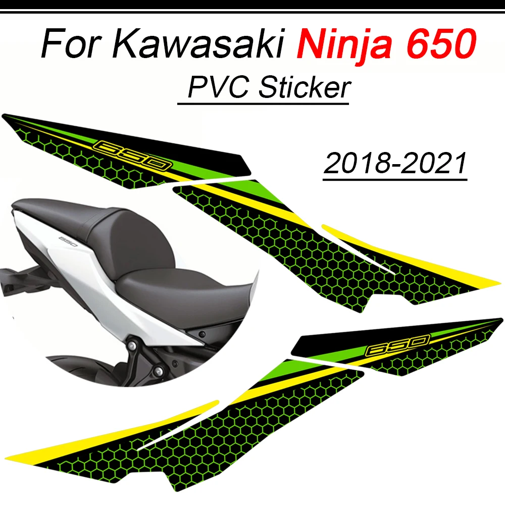 Protetor Tanque Pad Adesivos, Decalque para Kawasaki Ninja 650 Kit, Emblema do Joelho, Logotipo de Carenagem, 2018 a 2021