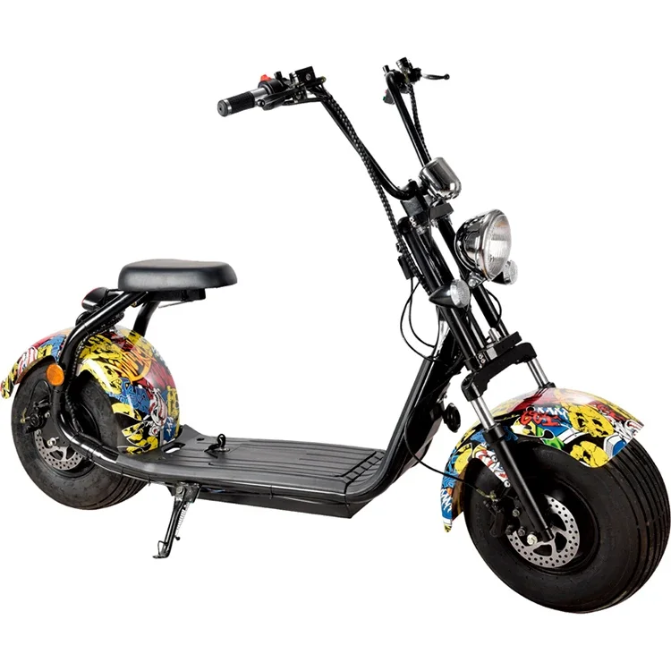 SoverSky Fat Tire Electric Bicycle 1500w Motorcycle Lithium Battery Citycoco Scooter 2 seat Ebike US warehouse SL01