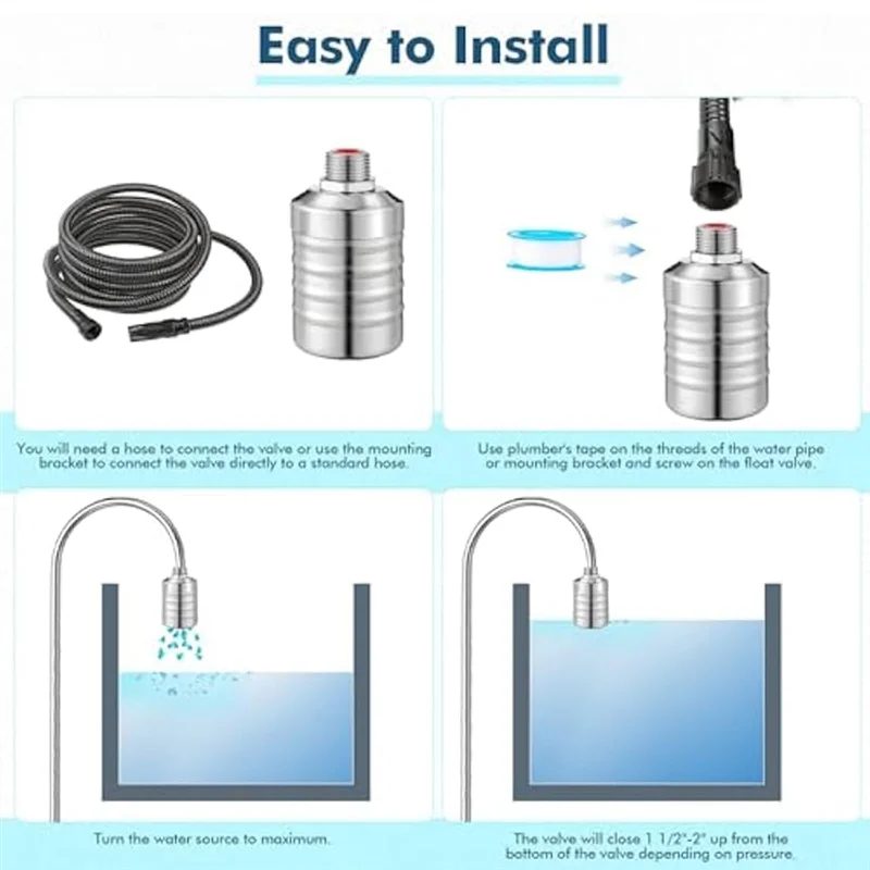 

Y51A-Поплавковый клапан от 1/2 до 3/4 дюйма Поплавковый клапан для воды с автоматическим отключением Поплавковый клапан для резервуара для воды Автоматический поплавковый клапан контроля уровня воды
