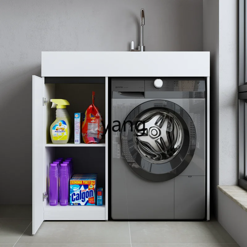 CX Small Apartment Washing Machine Partner All-in-One Cabinet Alumimum Balcony Wash Wardrobe Combination