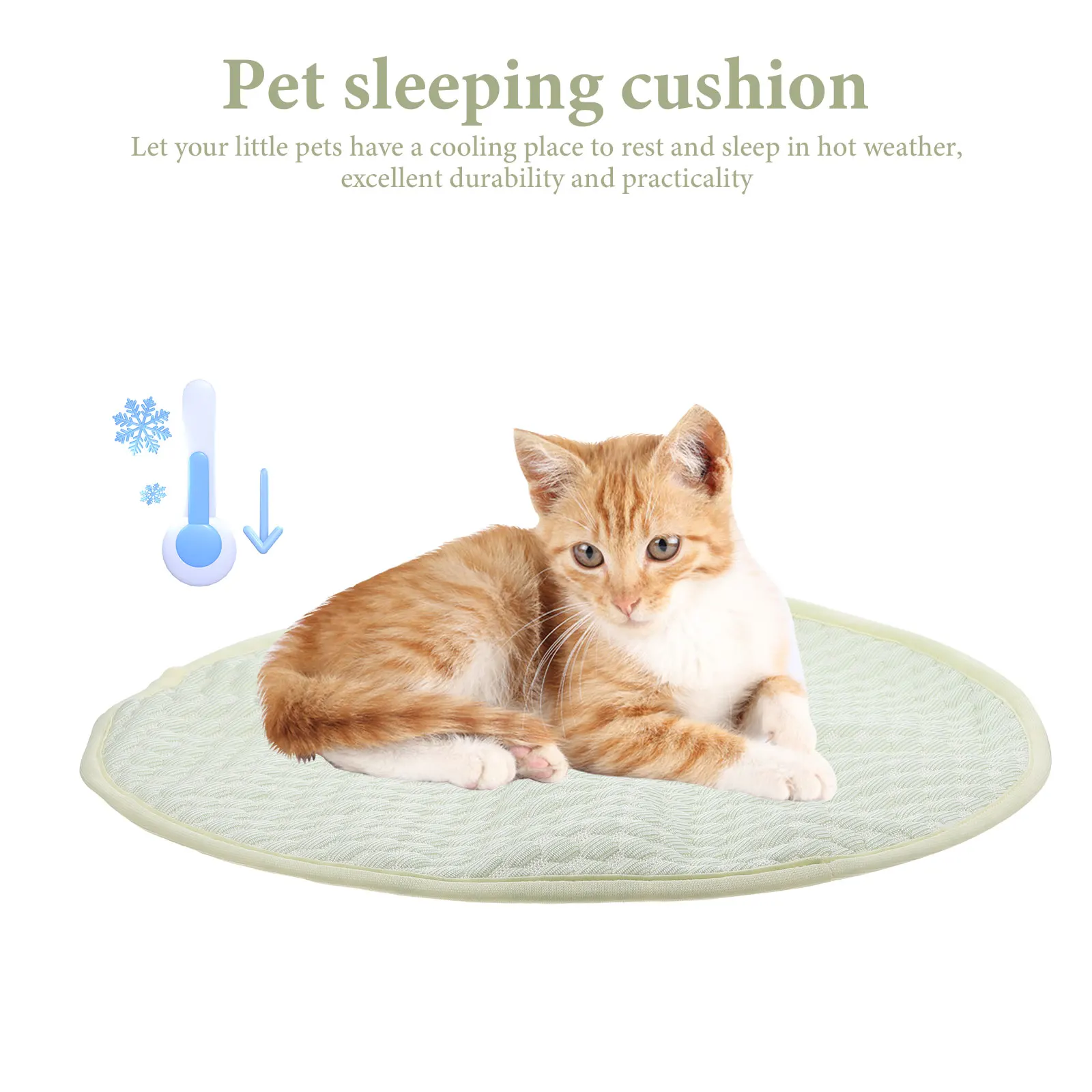

Pet Blanket Green Avocado Print 50x40cm Summer Dog Bed Durable Breathable Mesh Bottom Cooling Mat for Dogs Cats