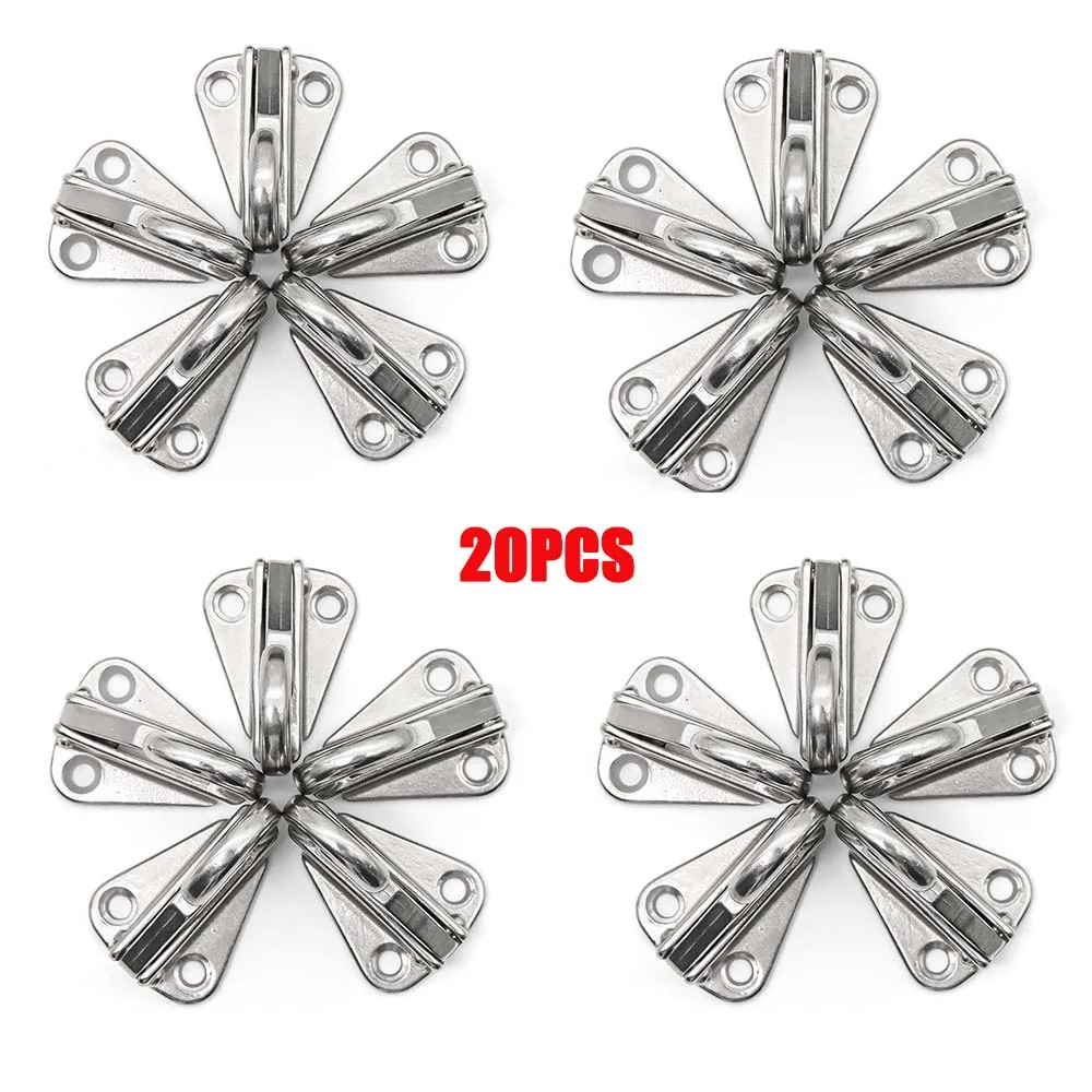 10/20pcs 316 Stainless Steel Fender Hook for Marine Boat Silver Spring Buckle Type Fender Hanger Fit Trailers Trucks RV Hardware