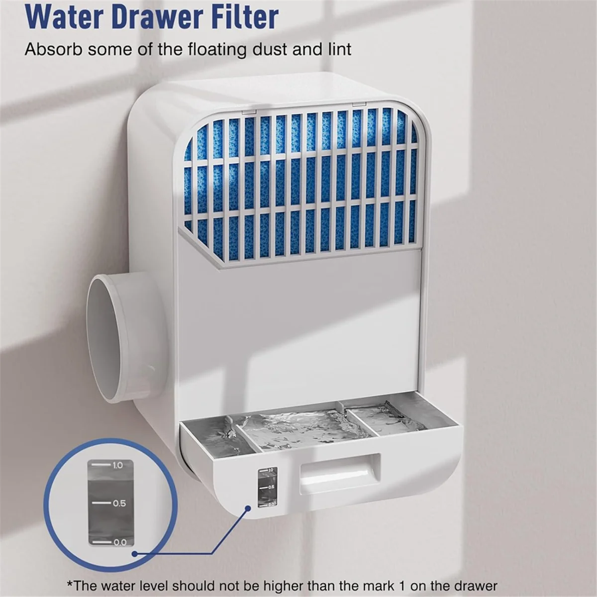 

AA98 Indoor Dryer Vent Kit for Electric Dryer,Filter and Water Drawer System, Eiminate Lint Dust,for Electric Dryers