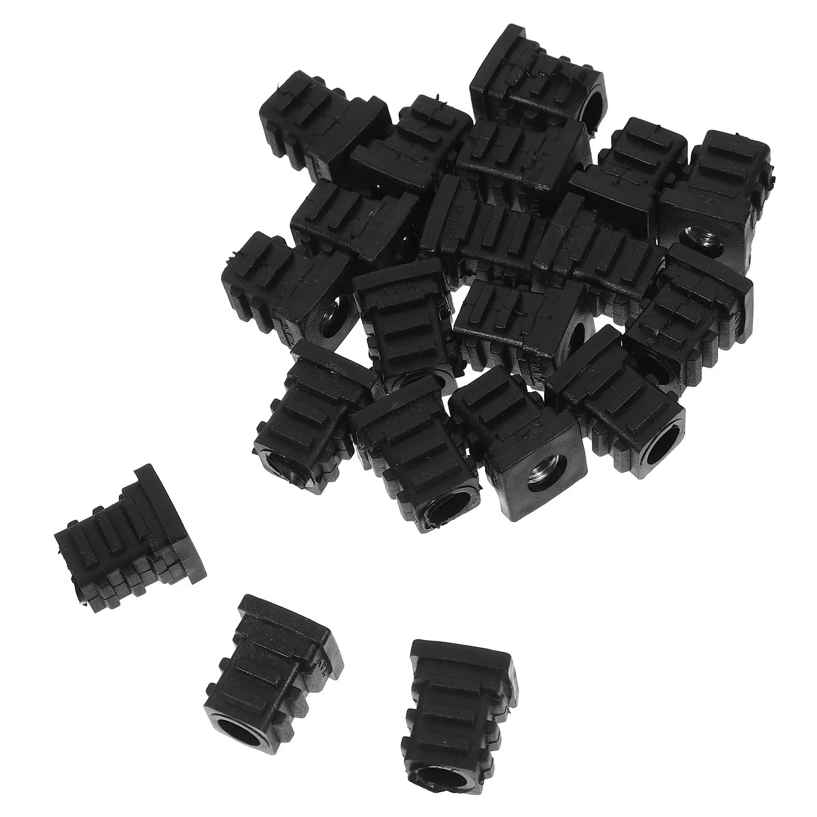 

20 шт. регулируемых заглушек-гайок для внутренних отверстий, резьбовых втулок-заглушек для мебели, автомобилей, DIY, для герметизации отверстий, черные