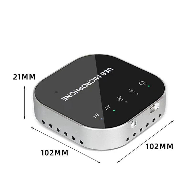 RISE-Настольная USB-спикерфон для конференций, микрофон BT 360° °   Всенаправленный конденсаторный компьютерный микрофон с динамиком