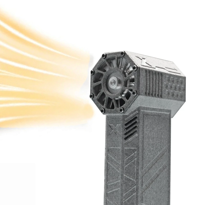 Mini Turbo Jet Fan Small Turbo Fan 120000RPM Turbo Violent Fan 3000Mah Wireless Turbo Fan For PC Keyboard Camera-Gray Durable