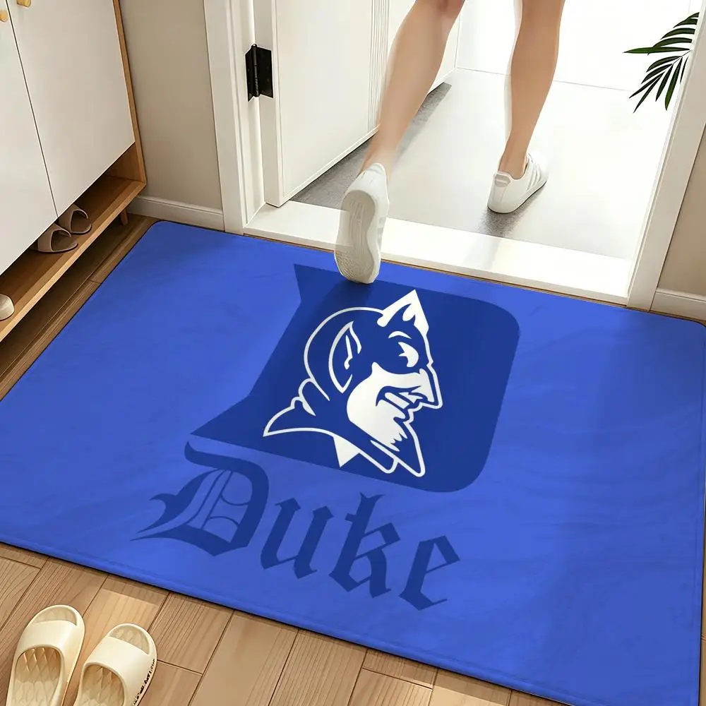 Education D-Duke U-University Floor Mat Soft Flannel Entrance Door Mat Non Slip Absorbent Bathroom Bedroom Floor Rug