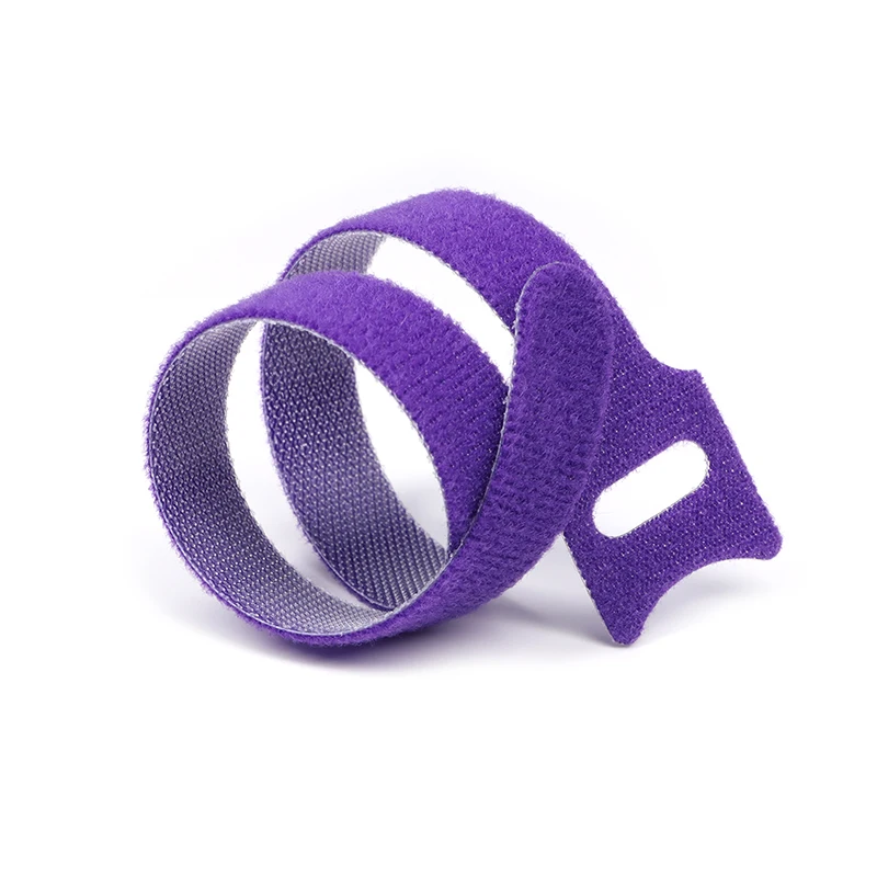 Releasable Cable Ties Wire Organizer Purple 15 20 25cm Nylon Hook Loop Straps Wrap Zip Bundle Bandage Tie Plastics Fastening