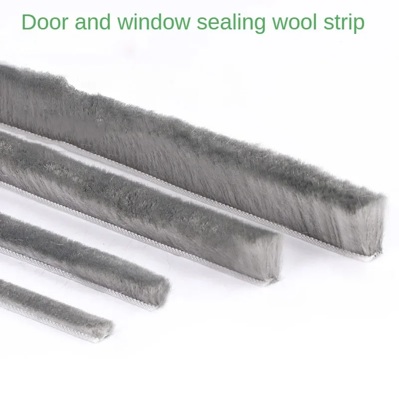 10M Door Window Sealing Strip Soundproof Brush Seal Weather Stripping Burlete Puerta Mousse Acoustique Windows Gap Foam Filler