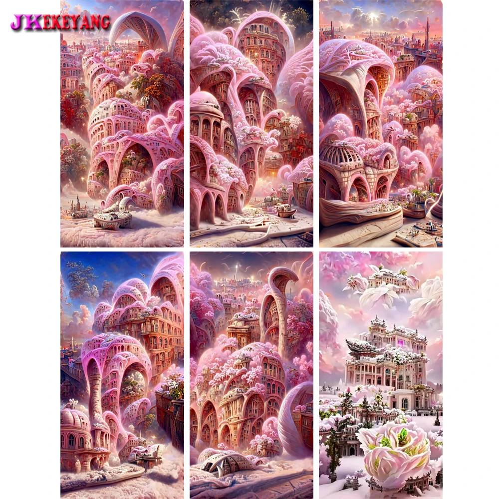 Full Square/Round Drill 5D DIY Diamond Painting City Of The Future Diamond Embroidery Cross Stitch Home Decor Y5274