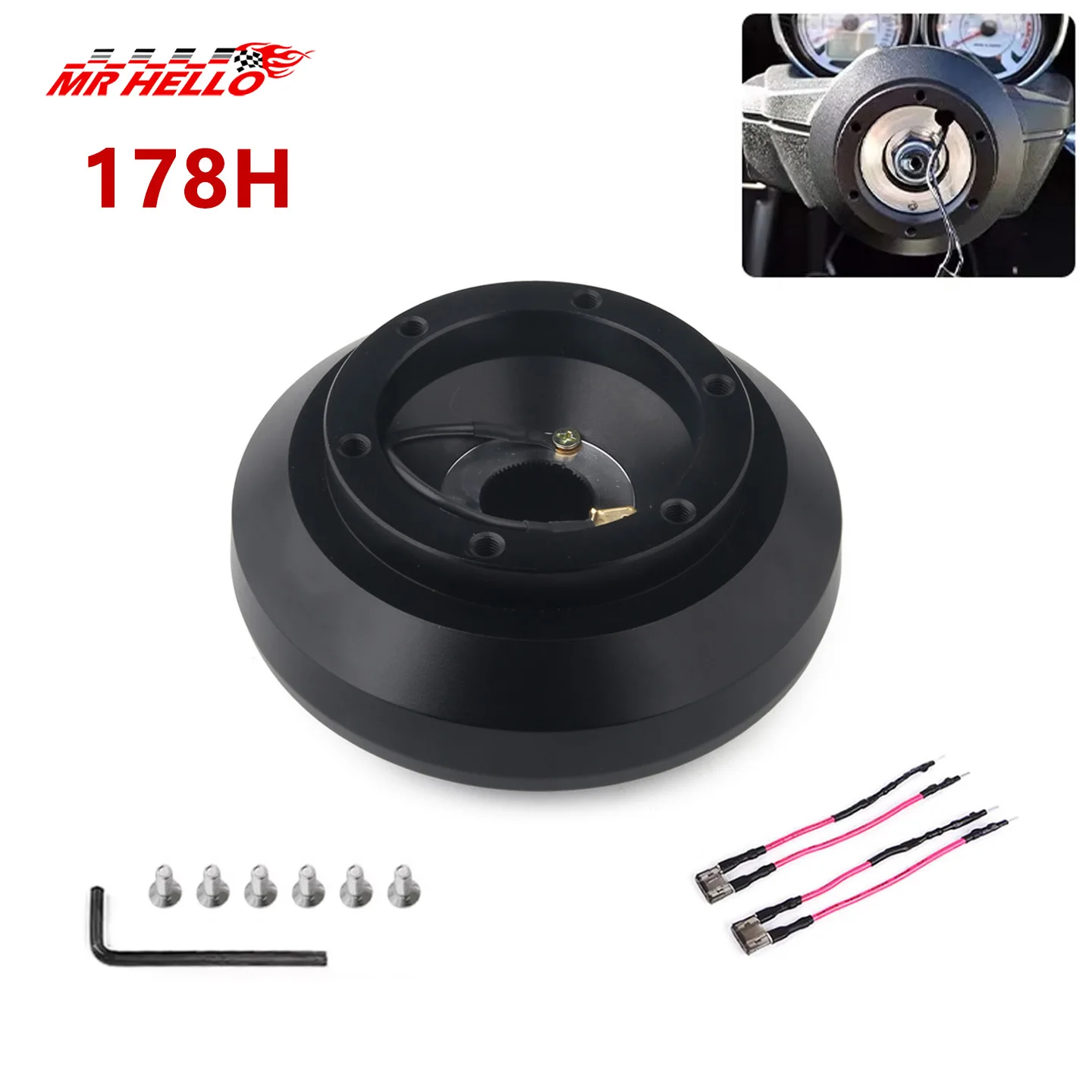 178H Steering Wheel Short Hub Adapter Quick Release Boss Kit For Chevy Camaro 2010+, Chevrolet Sonic Cruze