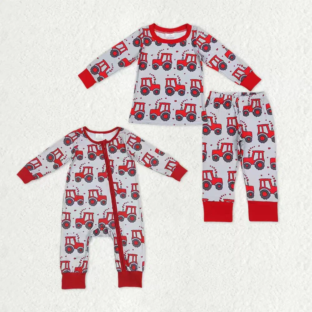 

z918-06 BLP0449 Wholesale Spring matching rompers kids clothes boys Valentine long sleeve pants sets Boutique baby boy clothes