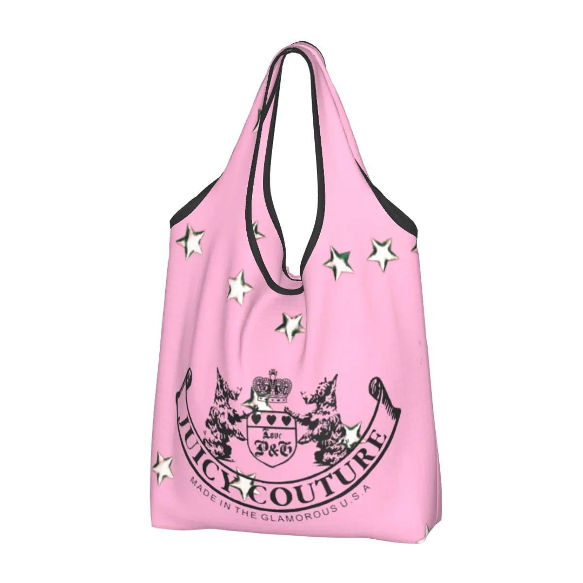 

Reusable Hot-Style-Juicy-Couture-Like Grocery Bag Foldable Machine Washable Elegant Ethnic Pattern Shopping Bags