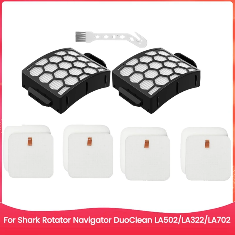 HEPA Filters Foam& Felt Filters For Shark Rotator Navigator Duoclean LA502, LA322, LA702 Replacement Vacuum Filters