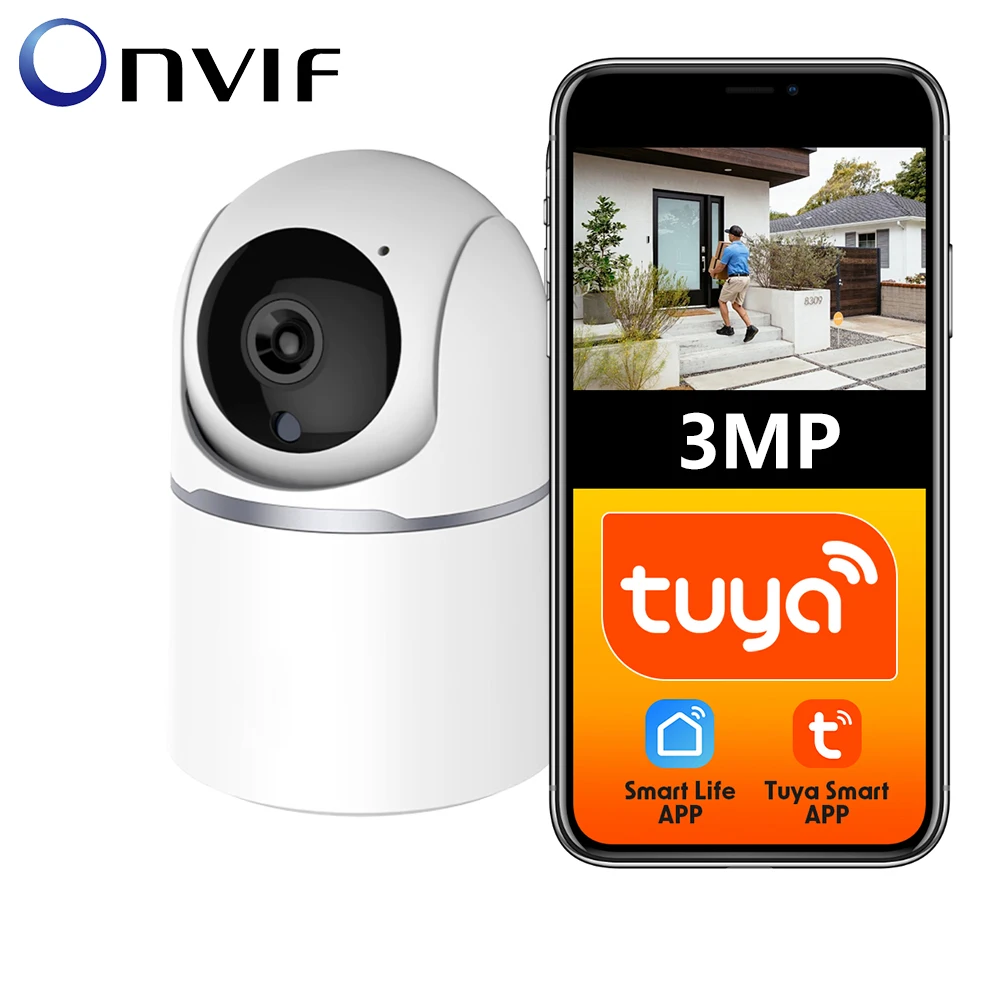 3MP Tuya Smart WiFi BLE Indoor PTZ Wireless Security Home CCTV Surveillance ONVIF Protection FHD IP Camera With Motion Tracking