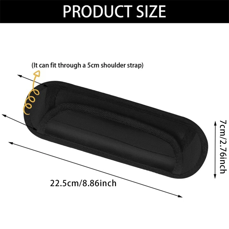 1 × وسادة كتف مبطنة بحزام مضاد للانزلاق، مبطنة قابلة للتعديل لحقيبة السفر، وسادات حزام كتف ناعمة ومريحة للسفر #6