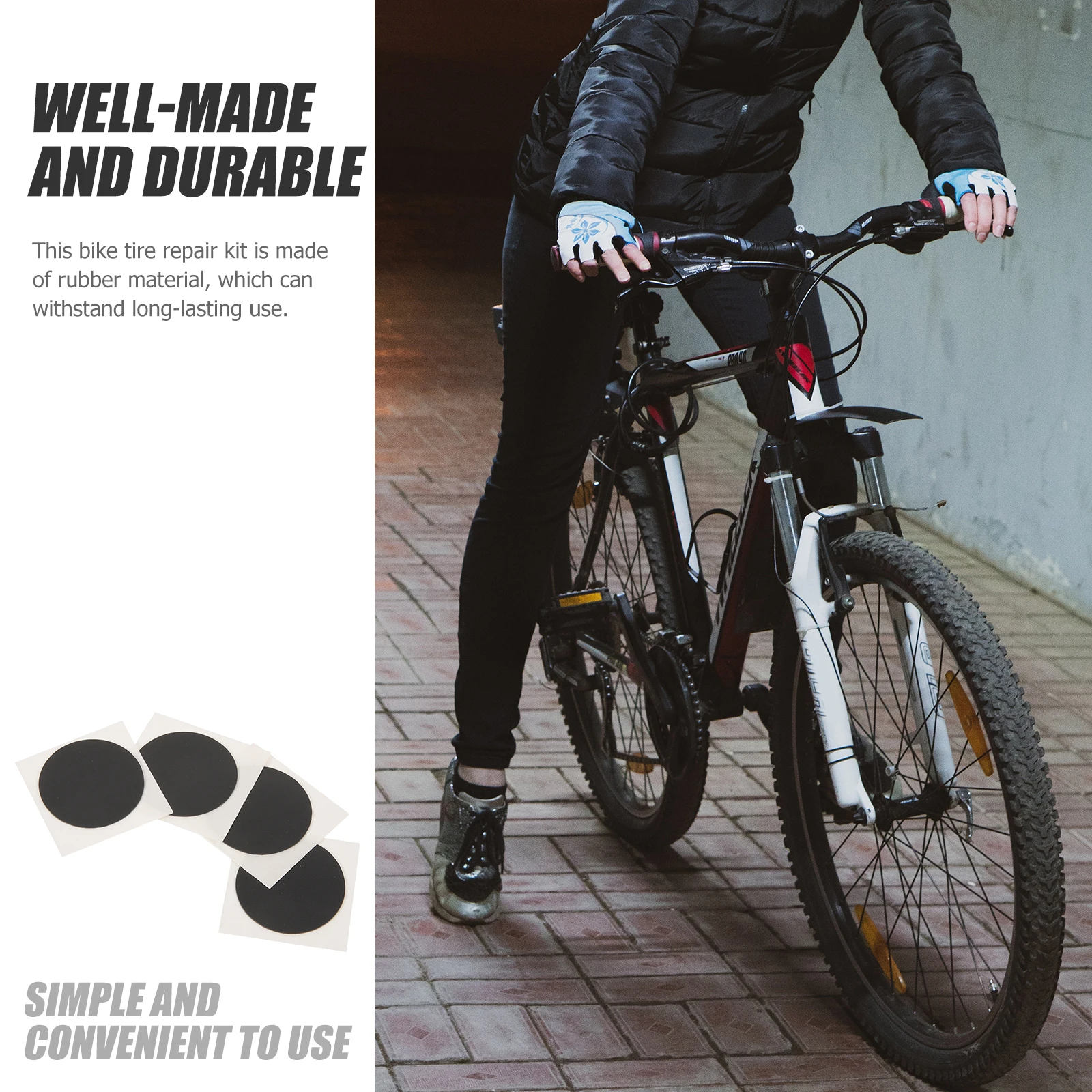 

10pcs Tire Patch Kit Heavy Duty Bike Repair Patches For Motorcycle Truck Vehicle Emergency Fix Tools Rubber Tire Plug Patch