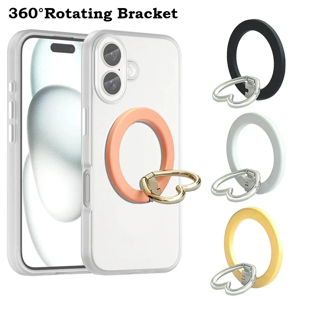 

Korea 2 Sections Magnetic Finger Ring Bracket For Magsafe Phone Griptok Holder Foldable Case Double Side Silicone Suction Stand