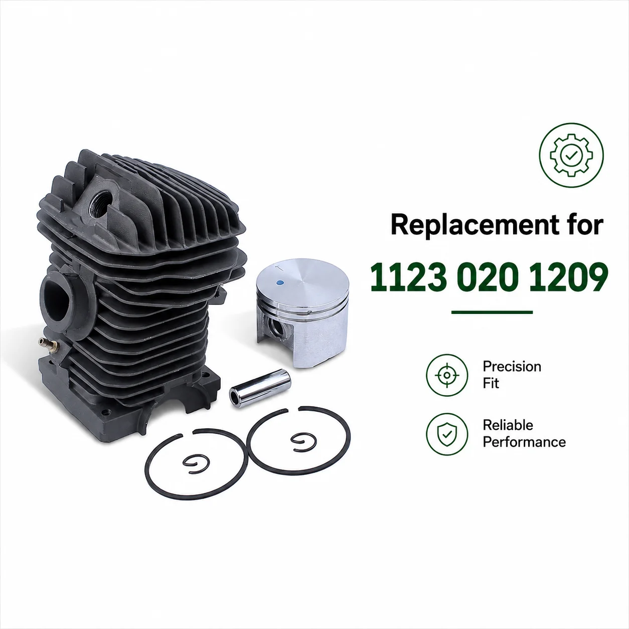 Cylinder Piston Kit 42.5mm for Stihl MS250 MS230 023 025 with Crank Bearing Oil Seal Intake Boot OEM 1123 020 1209 1123 021 2500