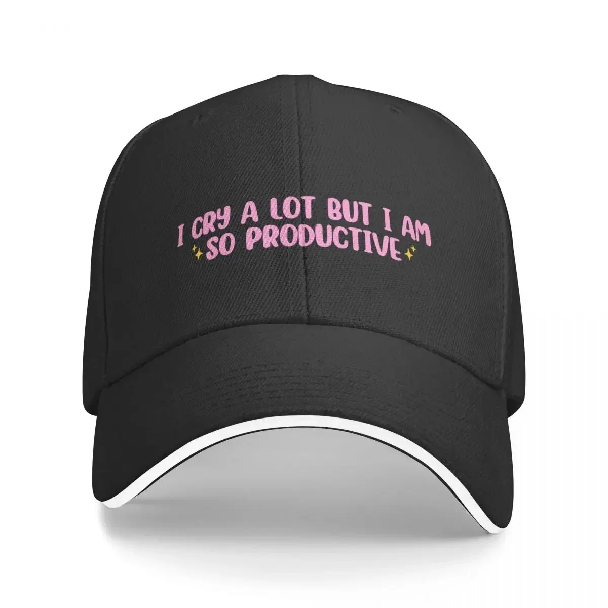 

I cry a lot but I am so productive Baseball Cap Hip Hop black Women's Golf Wear Men's