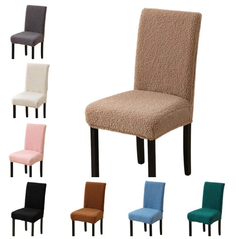 

Teddy Velvet Chair Cover Skin-friendly Breathable Soft Fit Chair Cover Wash-resistant Durable Home Living Room Chair Cover