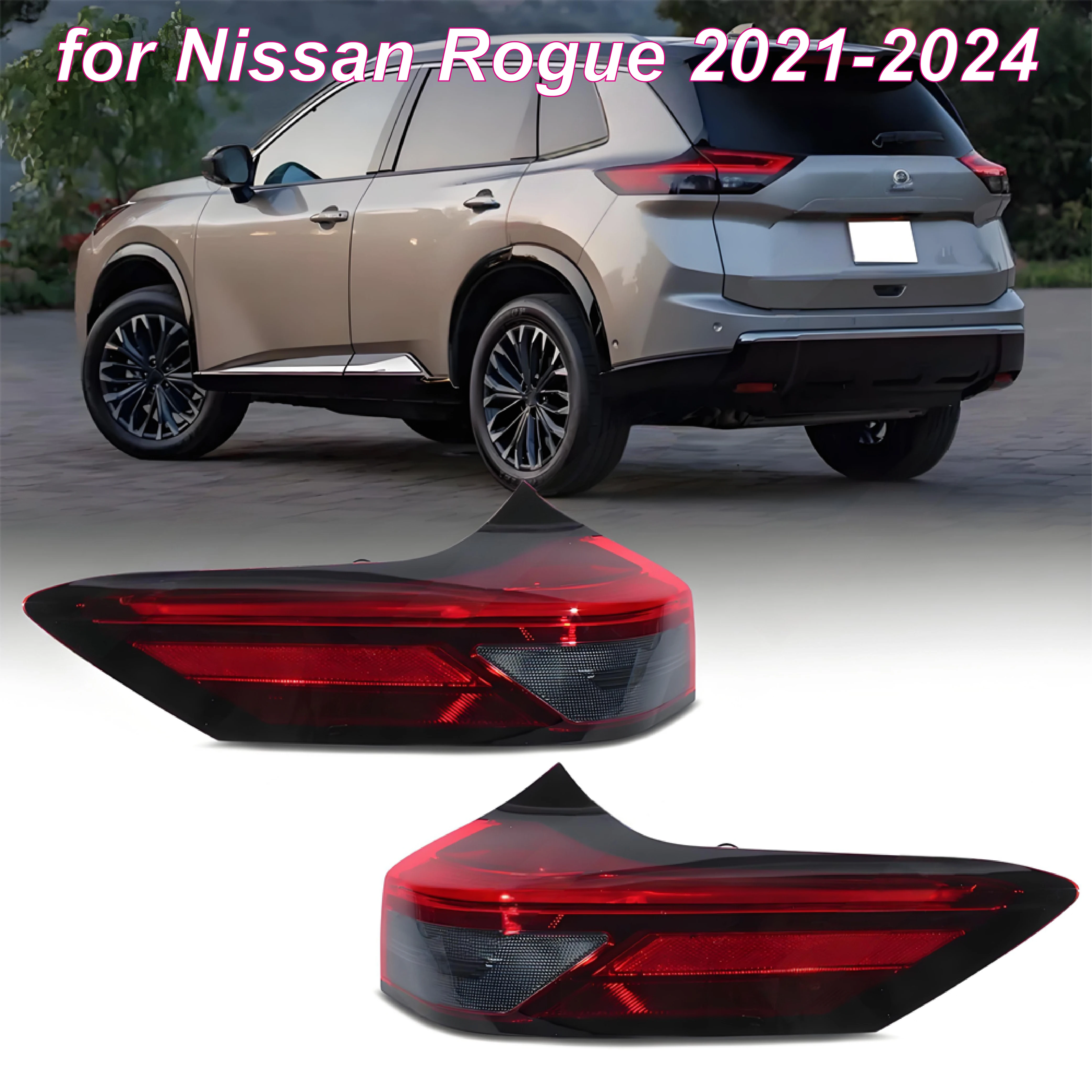 

1 шт. внешний левый/правый задний фонарь для Nissan Rogue 2021-2024, американская версия, задний фонарь с стоп-сигналом, дальний фонарь