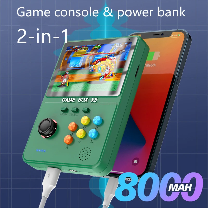 

New X5 Rocker 4.0 Inch Color Screen Psp Handheld Game Console 32g Children Nostalgic Arcade Mini Charging Treasure Game Console.