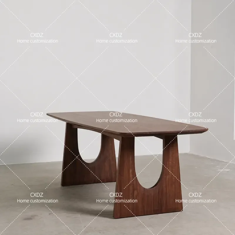 Modern Minimalist Solid Wood Dining Table Household Conference Desk Premium Eating Table for Home Office