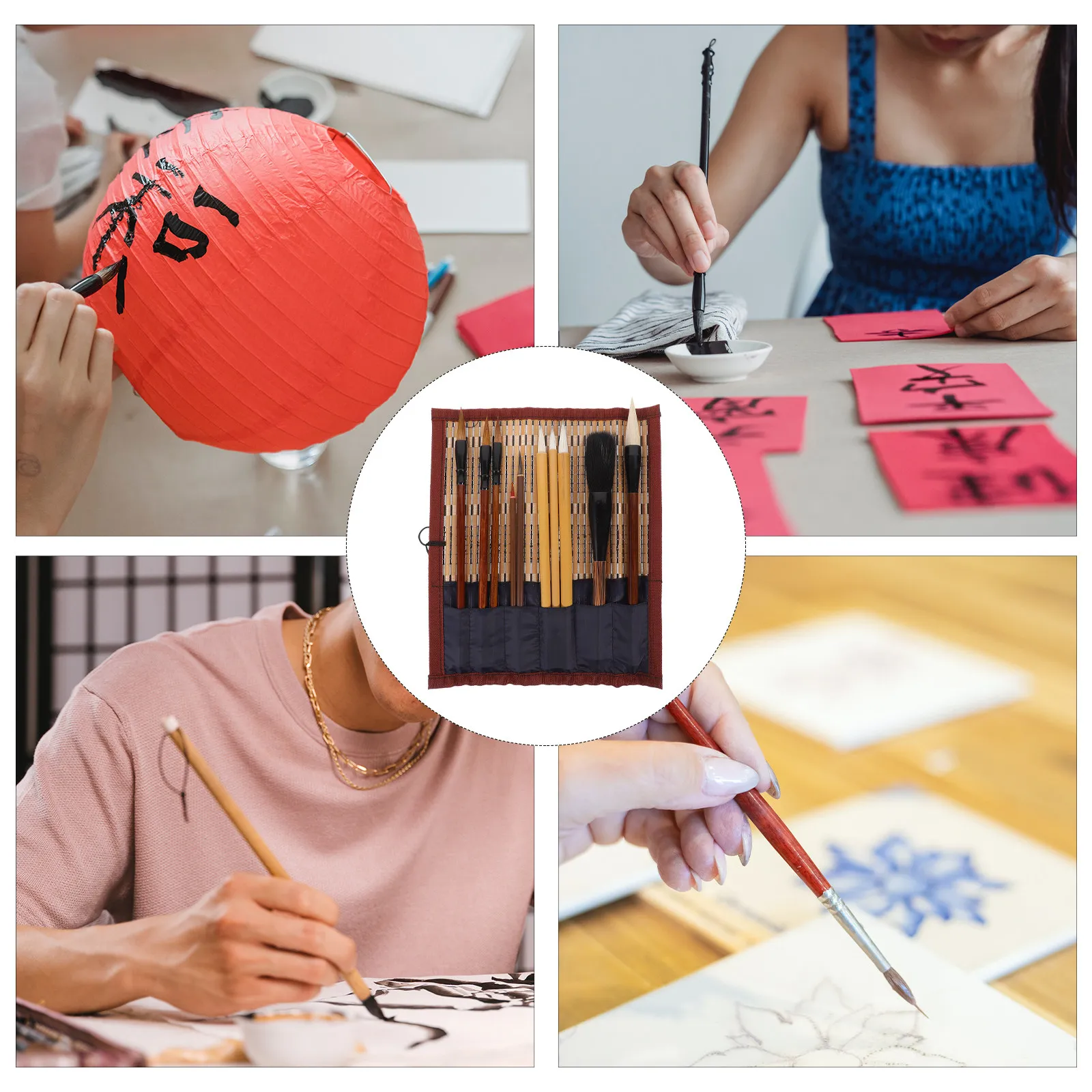 

Набор китайских каллиграфических кистей: традиционные кисти для письма и рисования, тонкий наконечник, точное управление, идеально подходят для каллиграфии